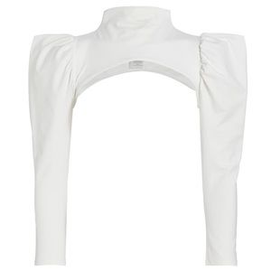Port de Bras white spandex bolero